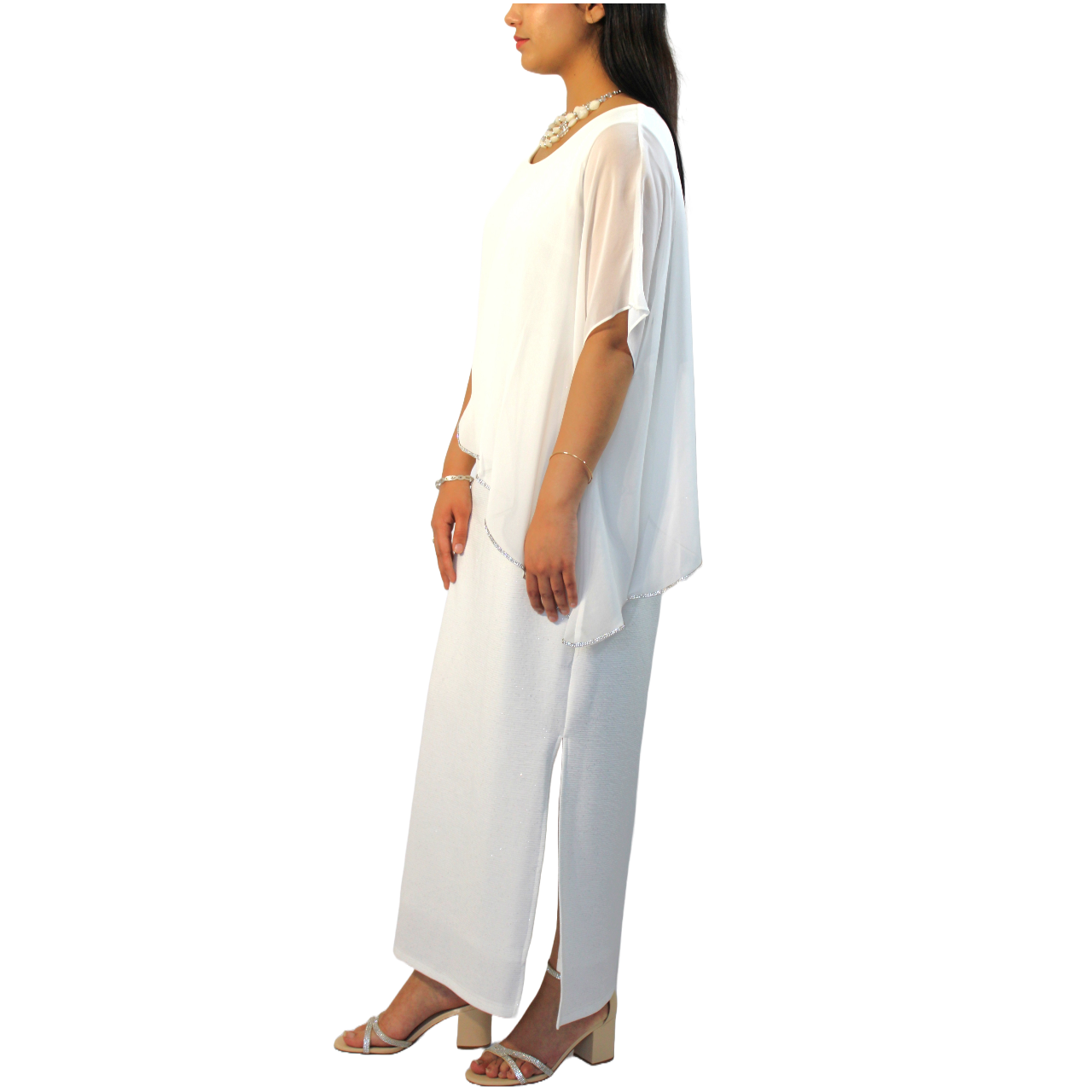 Asymmetrical Poncho Maxi Dress