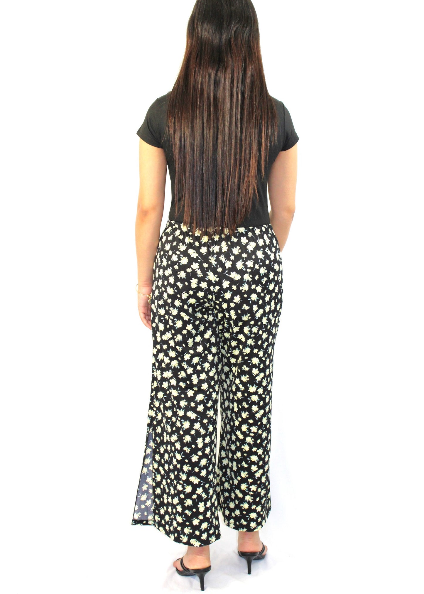 Floral Wide-leg Pants