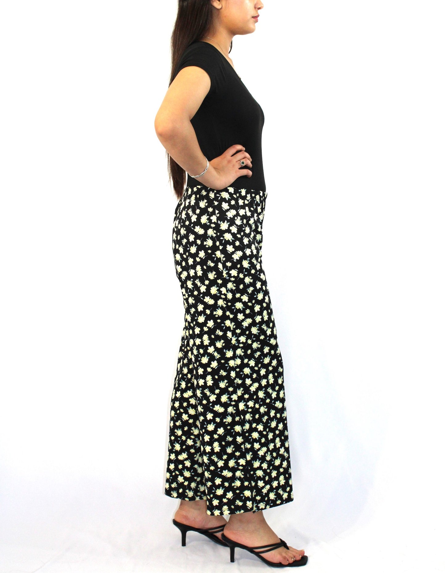 Floral Wide-leg Pants