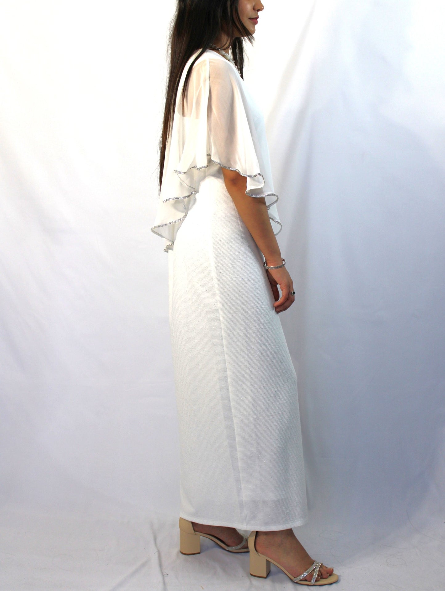 Asymmetrical Poncho Maxi Dress